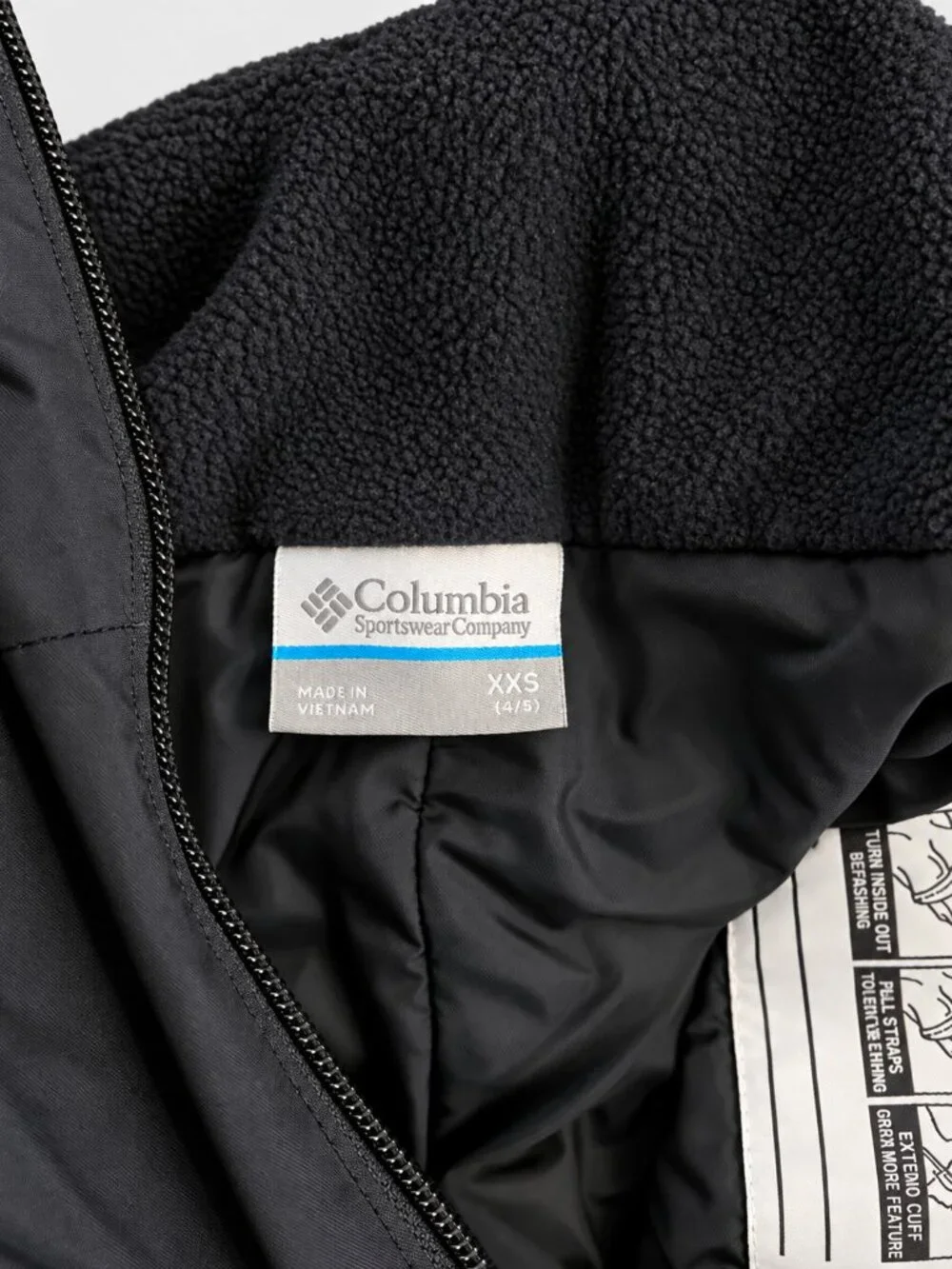 Columbia Kids XXS 4/5 Black Insulated Snow Bib